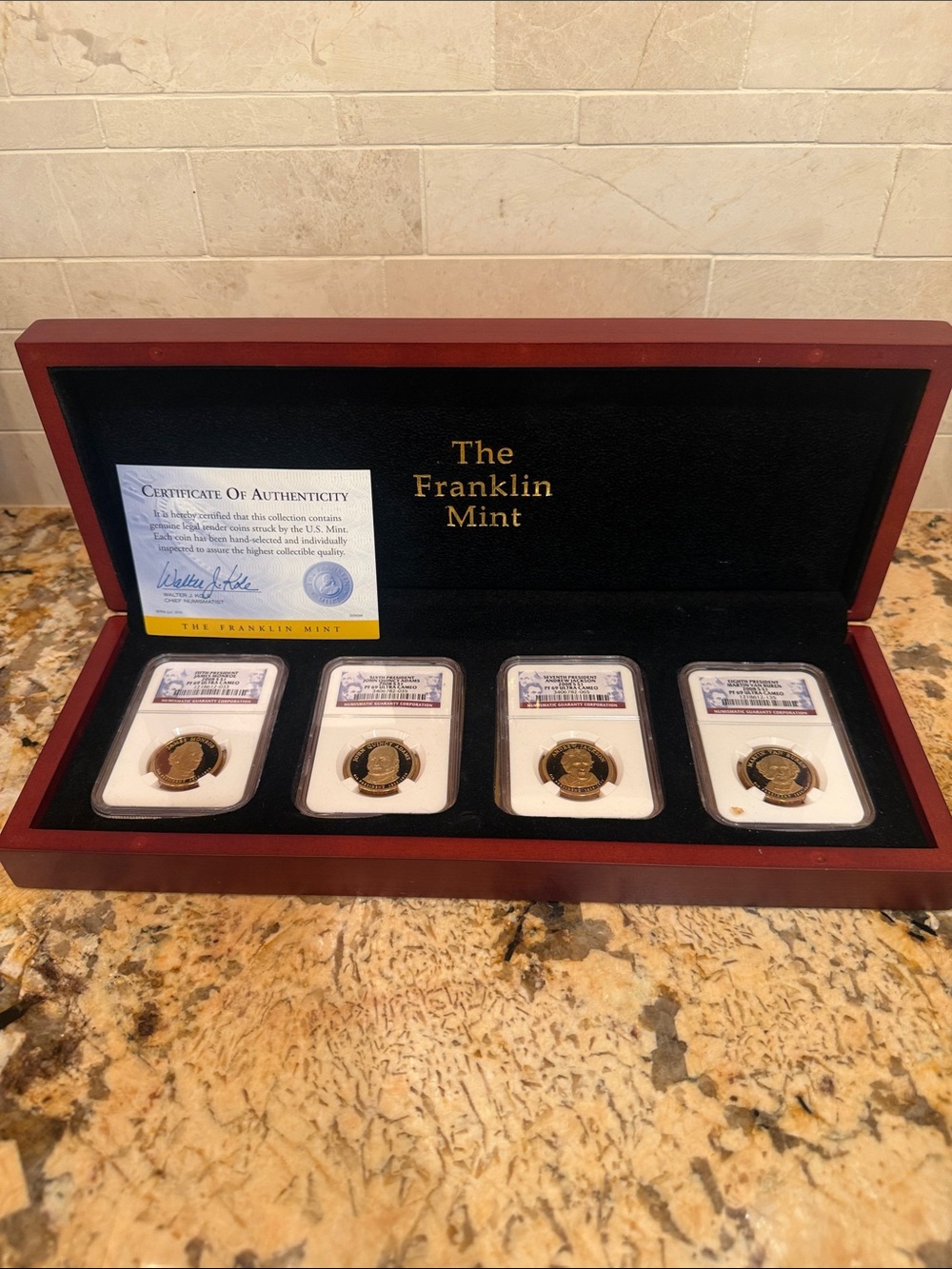 Franklin Mint Boxed set of Presidential Coins - Collector’s Edition